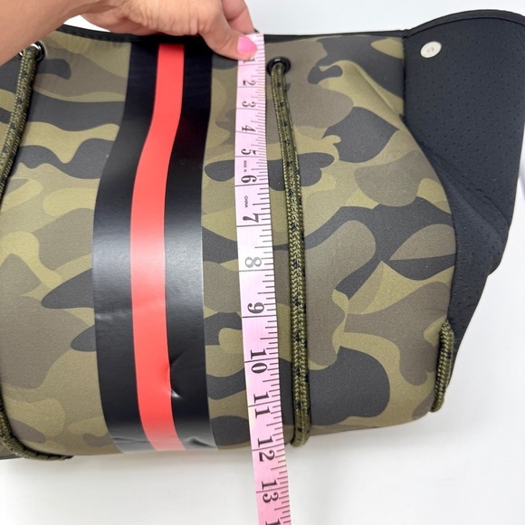 Haute Shore Greyson Soho Neoprene Tote Camouflage with Red stripe - Picture 13 of 16